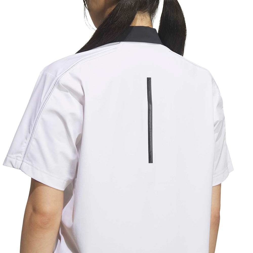 Golf Blanc [Adidas Golf] Chemise Boutonnée à Manches Courtes pour Femme, Repoussant l'Eau,