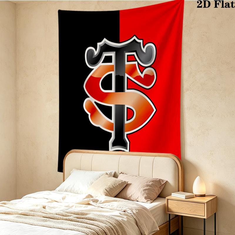Stade Toulousain Wall Tapestry Aesthetic Wall Hanging Printed Fabric Blanket Decorative Tapestries For Bedroom Living Room Home Decor
