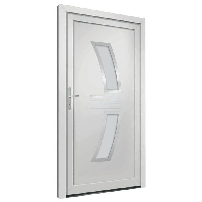 VidaXL Porte d'entrée Blanc 98x200 cm PVC 3187922