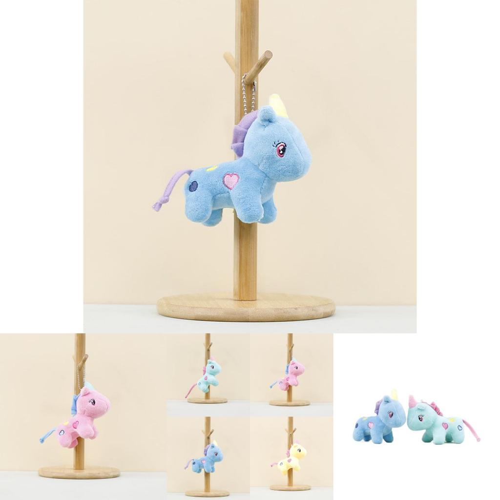 Charming Colorful Unicorn Plush Keychain Lovely Stuffed Animal Ideal For Gifts
