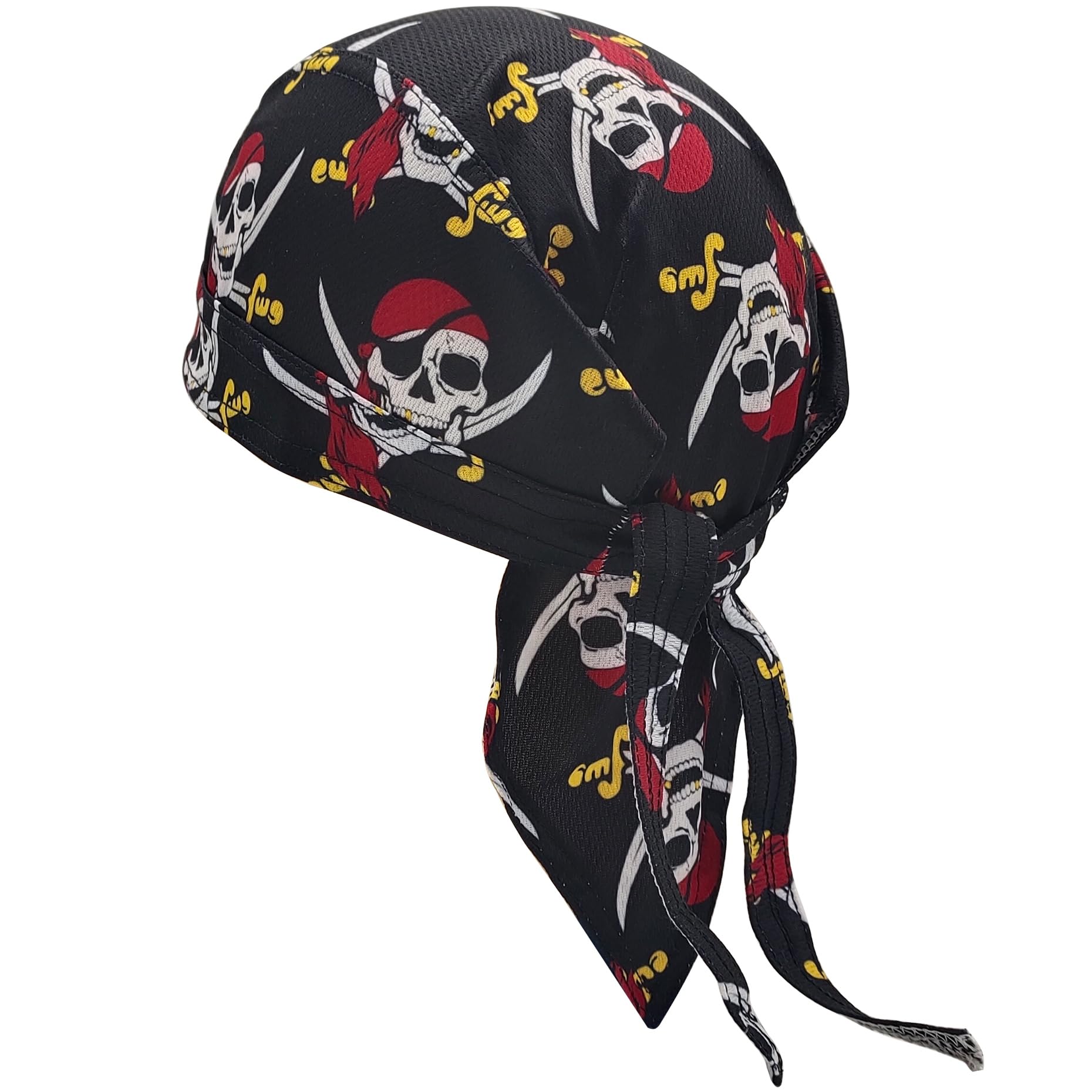 

Trifong Bandana Cap Mesh Quick-Dry Hat Men s Black Bandana Sweat-Absorbent Triangle Hat Adult Bandana UV Cut Sweat Stopper Breathable Material Pirate