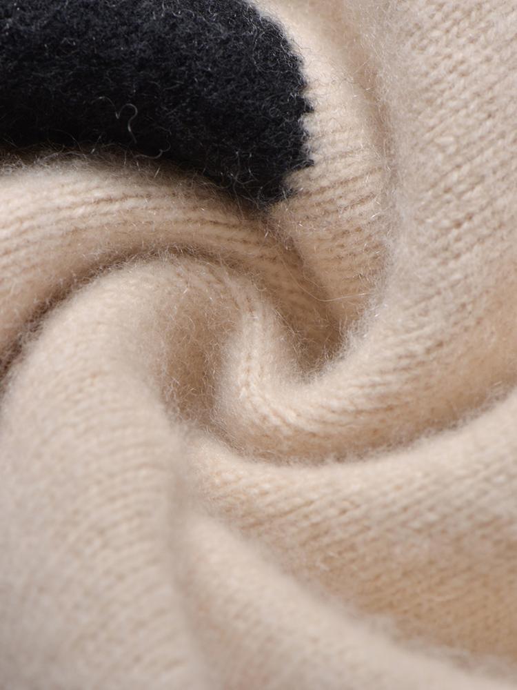 Women's Cashmere Sweater Qinghe Cashmere 30% Cashmere 70% Wool Autumn and Winter Cashmere Pullover Soft and Warm