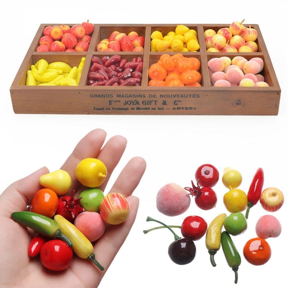 20PCS Multicolor Simulation Fruits Vegetables Fake Cherry Lemon Patoto  Party Wedding Supplies