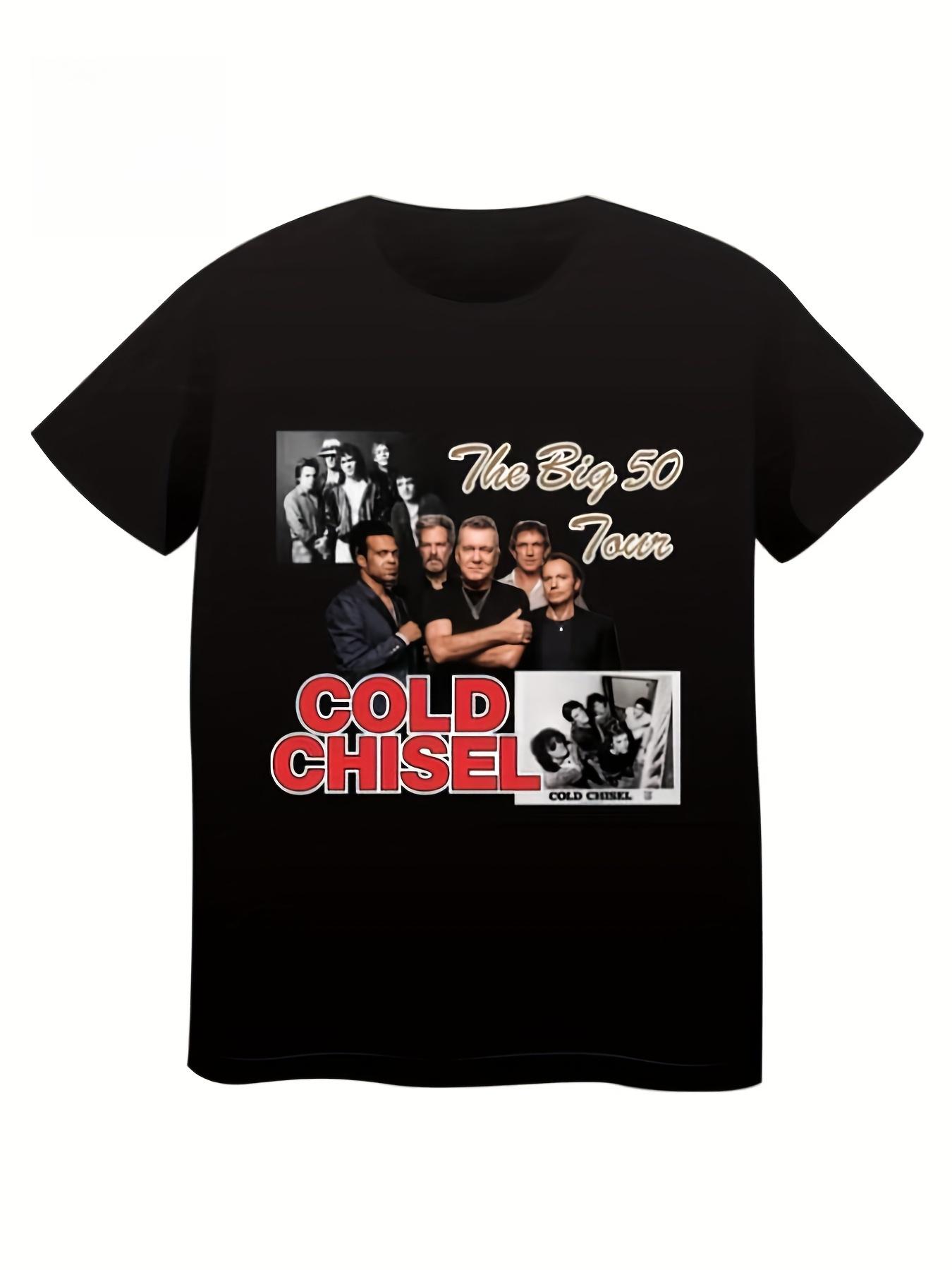 

Men s Cold Chisel T-Shirt- Logo and Member Names(Hayden//McInnes/Venn/Torpey)- Soft and Breathable Short-sleeved T-shirt XXXL