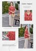 Women's 100% Linen Embroidered Blouse, Stylish & Elegant, Three-Quarter Sleeves, Loose Fit, Slimming, Summer Lightweight.