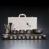 Lila Sand Schritt für Schritt Gaosheng Kung Fu Tee-Set, Handbemaltes Gold-Set, Teekanne, Haushalt Rohmineral Schlamm Teekanne, Teetassenset