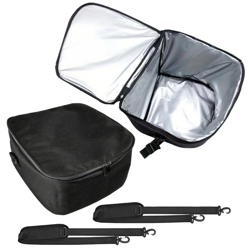 Custom Fit Frunk Storage Bin Set For Collapsible Insulated Bags With Carrying Handles For Groceries Road