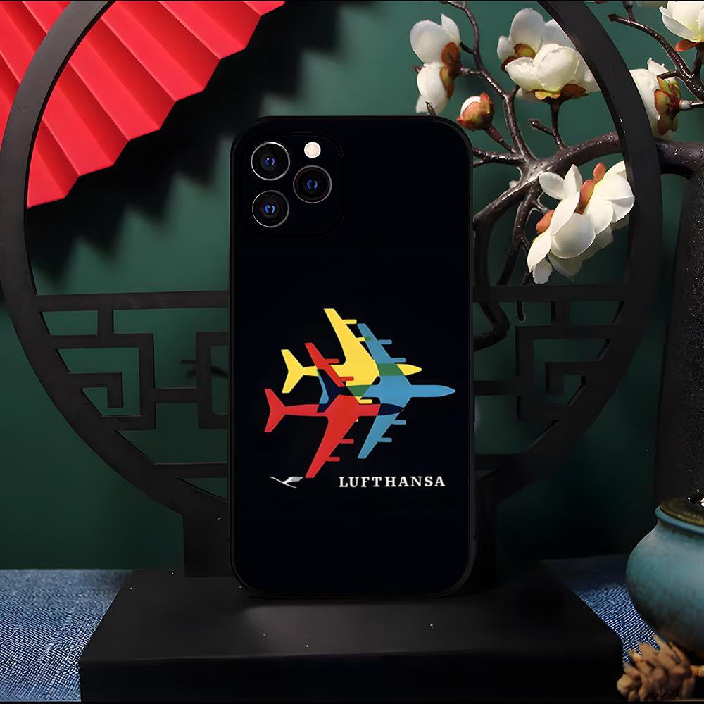 

L-Lufthansa LOGO Phone Case For IPhone 17 Pro Max 16 15 14 Pro Max 13 11 X Xs Xr 8 7Plus Silicone Cover iPhone 12 Pro Max