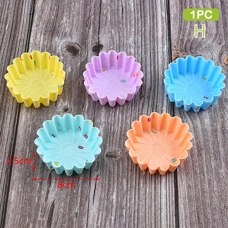 Silicone Mold Cupcake Reusable Cake Molds Muffin Nonstick Heat Resistant Mold Baking DIY Kitchen Pastry Tool