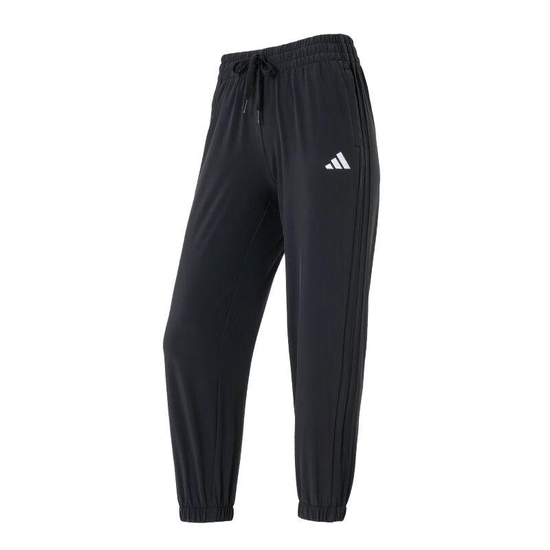 (WMNS) adidas Logo Joggers Asia Sizing Black White Women s JZ2174 M