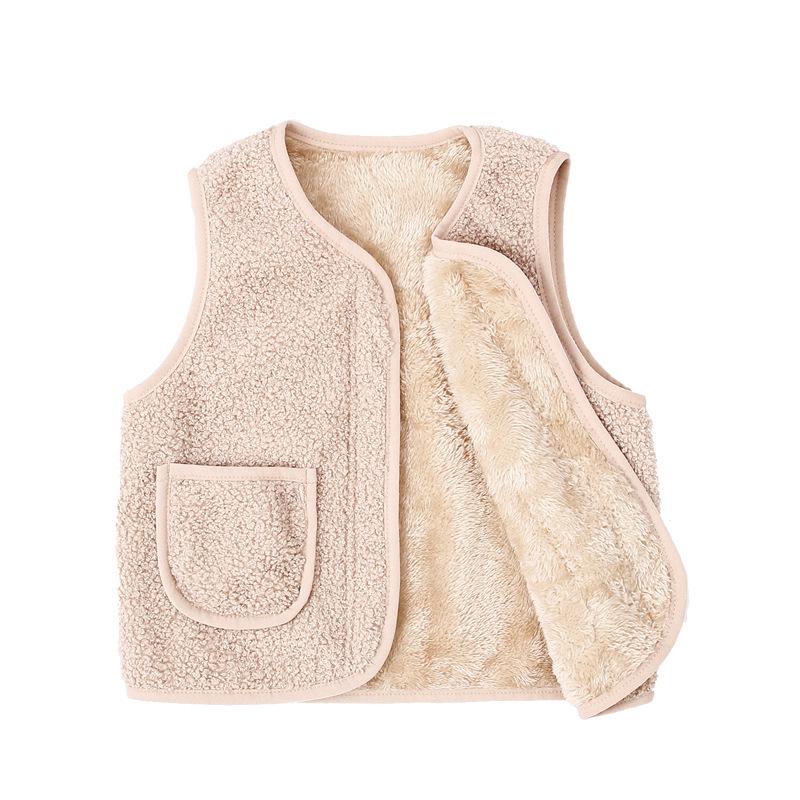 Kids' Lambswool Fleece Vest for Boys & Girls - Warm, Double-Sided for Indoor/Outdoor, Autumn/Winter, Sizes Infant to Medium.