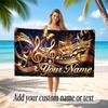 Music General Theme Beach Towel Personalized Custom Name & Text Soft Quick Dry Beach Towel for Swimming Travel