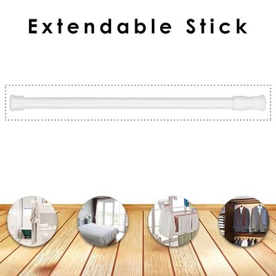 Multi Purpose Curtain Telescopic Pole Adjustable Spring Loaded Extendable Telescopic Net SticksTension Curtain Rail Pole Net Rod
