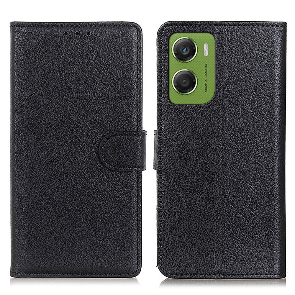 For Motorola Moto G06 4G Wallet Case PU Leather Phone Cover Litchi Texture