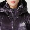 Adidas Originals Three Stripes Series Warm Comfortable Fashion Hooded Down Jacket Women Outerwear Purple JD3780