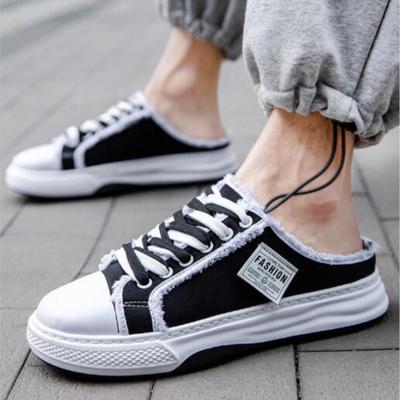 Summer New Men's Shoes Cool Canvas Slippers Men's Fashion Trend Canvas Thick Soled Breathable Sneakers Slippers Shoes D276