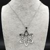 Kohlenstoffatom Physik Chemie Anhänger Halskette für Damen Herren Edelstahl Wissenschaft Chemische Kette Schmuck collares N612S02