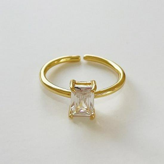 Korean Flower Design High-End Gold-Plated Ring
