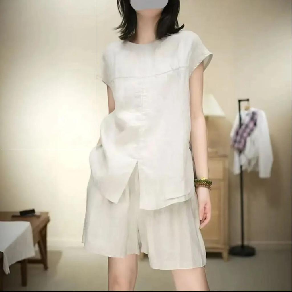 Casual Summer Womens Set With Polyester Fabric For Relaxed Wear