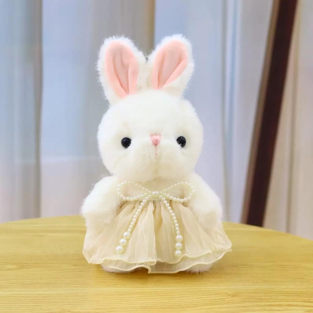 Cute Soft Rabbit Plush Doll  With Soft Short Fur And Pp Cotton Filling For Kids