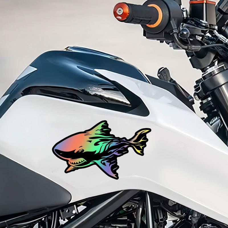 Shark Waterproof Vinyl Decal, Wear Resistant Sticker for Motorcycle Fairing Car Window Scooter
