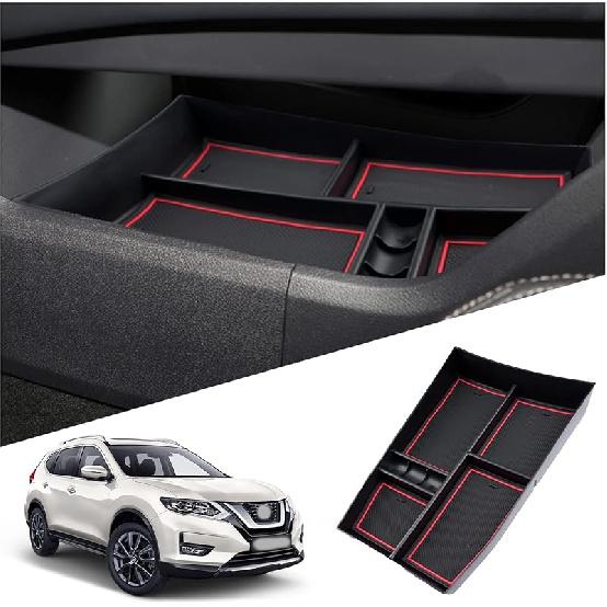 Lower Console Organizer Compatible with 2021 2022 2023 2024 2025 2026 Nissan Rogue(S/SL/SV/Platinum) Armrest Under Storage Box Tray Nissan Rogue