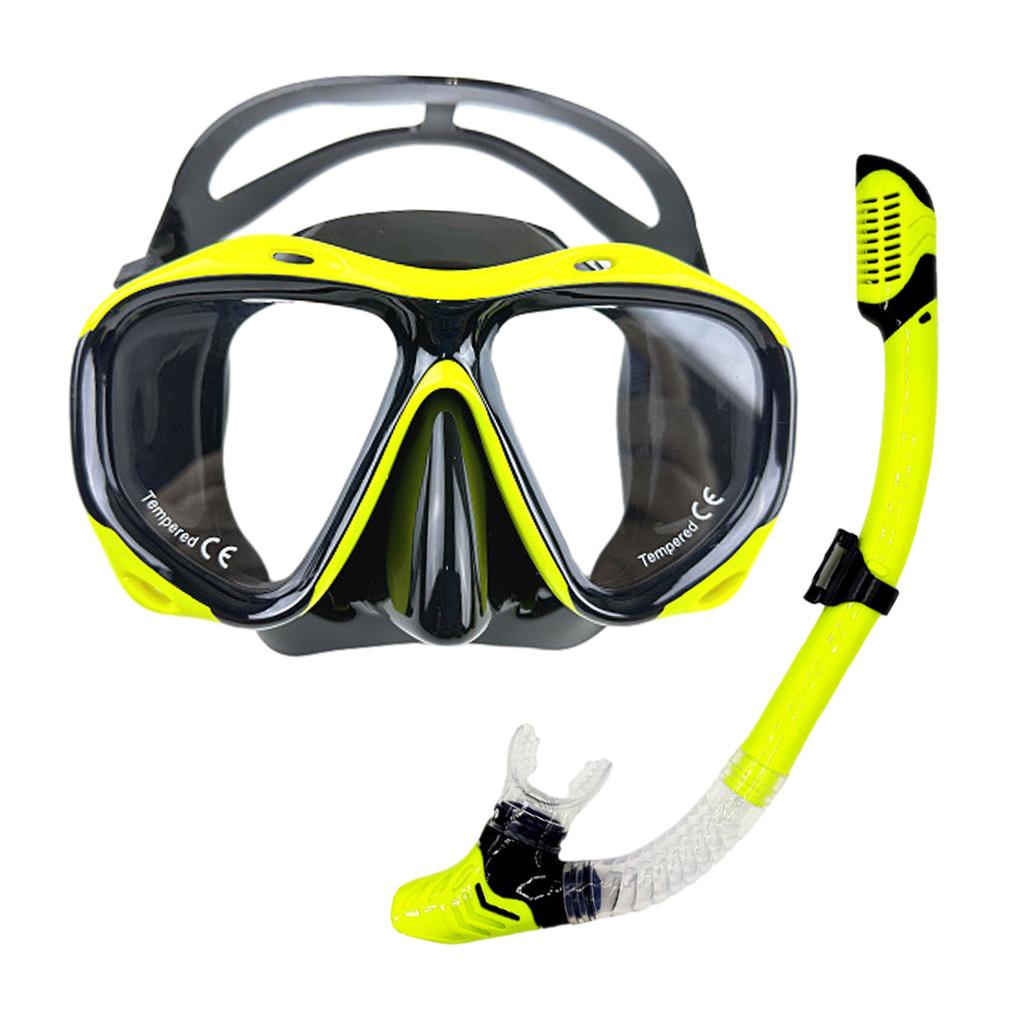 Professional Snorkel Diving Mask and Snorkels Goggles Glasses Diving Swimming Easy Breath Tube Set  Adult Unisex
