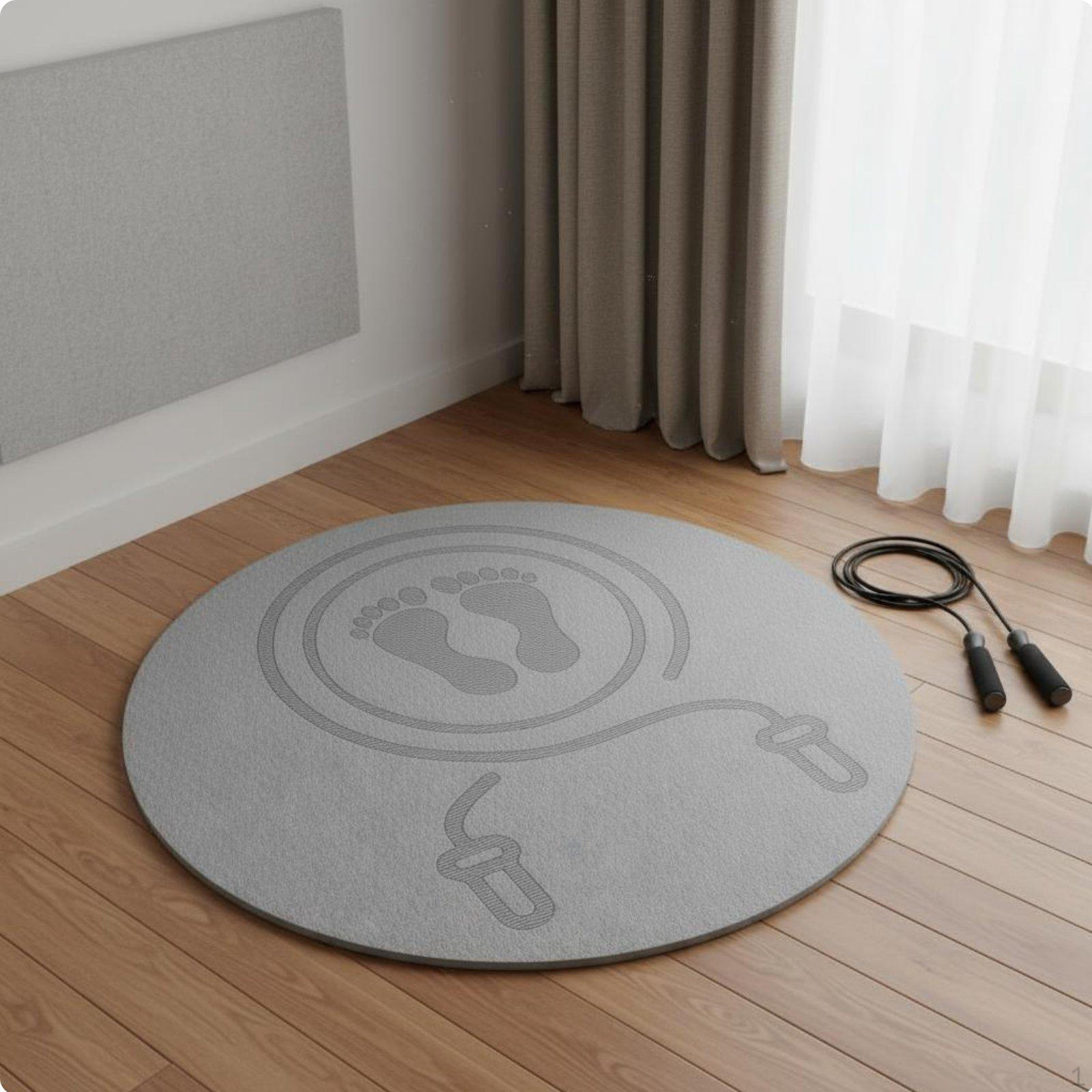 Round Jump Rope Mat Soundproof Circular Skipping NonSlip Shock Absorbing Workout Pad for Indoor,