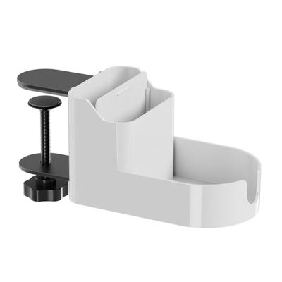 Desktop Phone Stand With Beverage Holder Modern Nonslip Base Desktop Organiser Workspaces Storage Solution