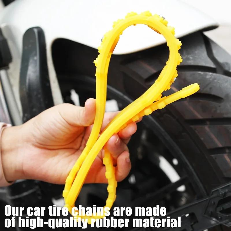 1/2pcs Winter Outdoor Car Tire Wheel Chain Emergency Double Grooves Anti Slip Auto Tyre Snow Chains Anti-skid Car Accessories