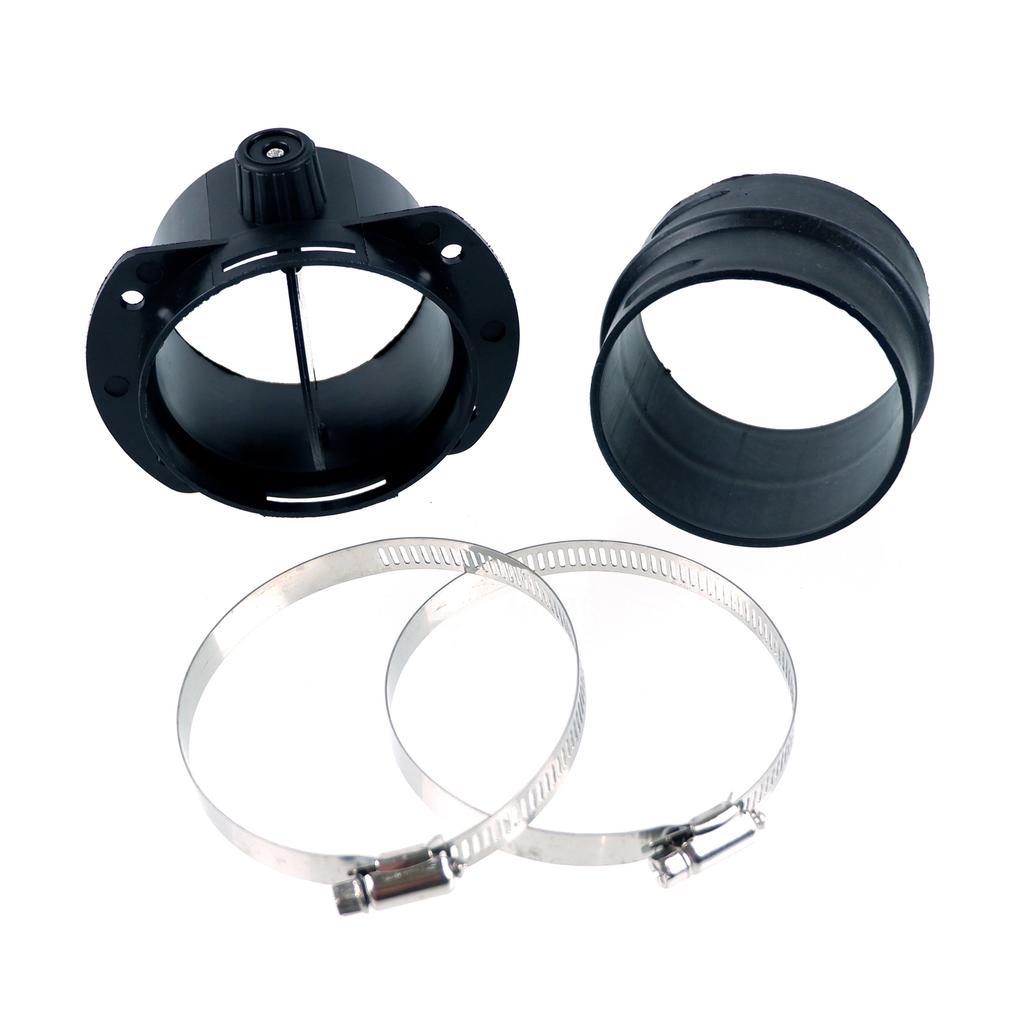 60mm 75mm Válvula Flap Ajustável Aquecedor de Ar a Diesel Duto de Ventilação Divisor de Saída Tubo de Escape Conector Junção Para Carro