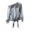 Stylish Loose Off-shoulder Bow-tie Sweatshirt For Women In Solid Colors