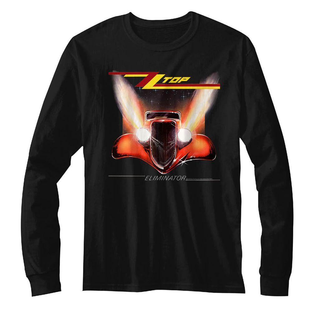 ZZ Top Eliminator Cover Black L/S Music Shirt S
