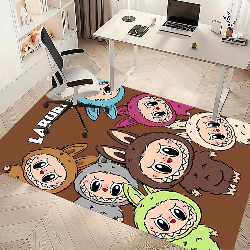 labubu Printed Absorbent Washable Carpet, Non-Slip Bathroom Mats, Kitchen Rugs, Yoga Mat,Living Room Entrance, Camping Picnic Rugs