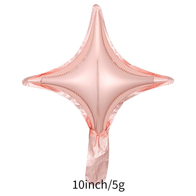 10 Inch Four-Pointed Star Balloon Aluminum Film Light Plate 24 Inch Cross Star Balloon Party Decoration Arrangement Quadrangle Ball