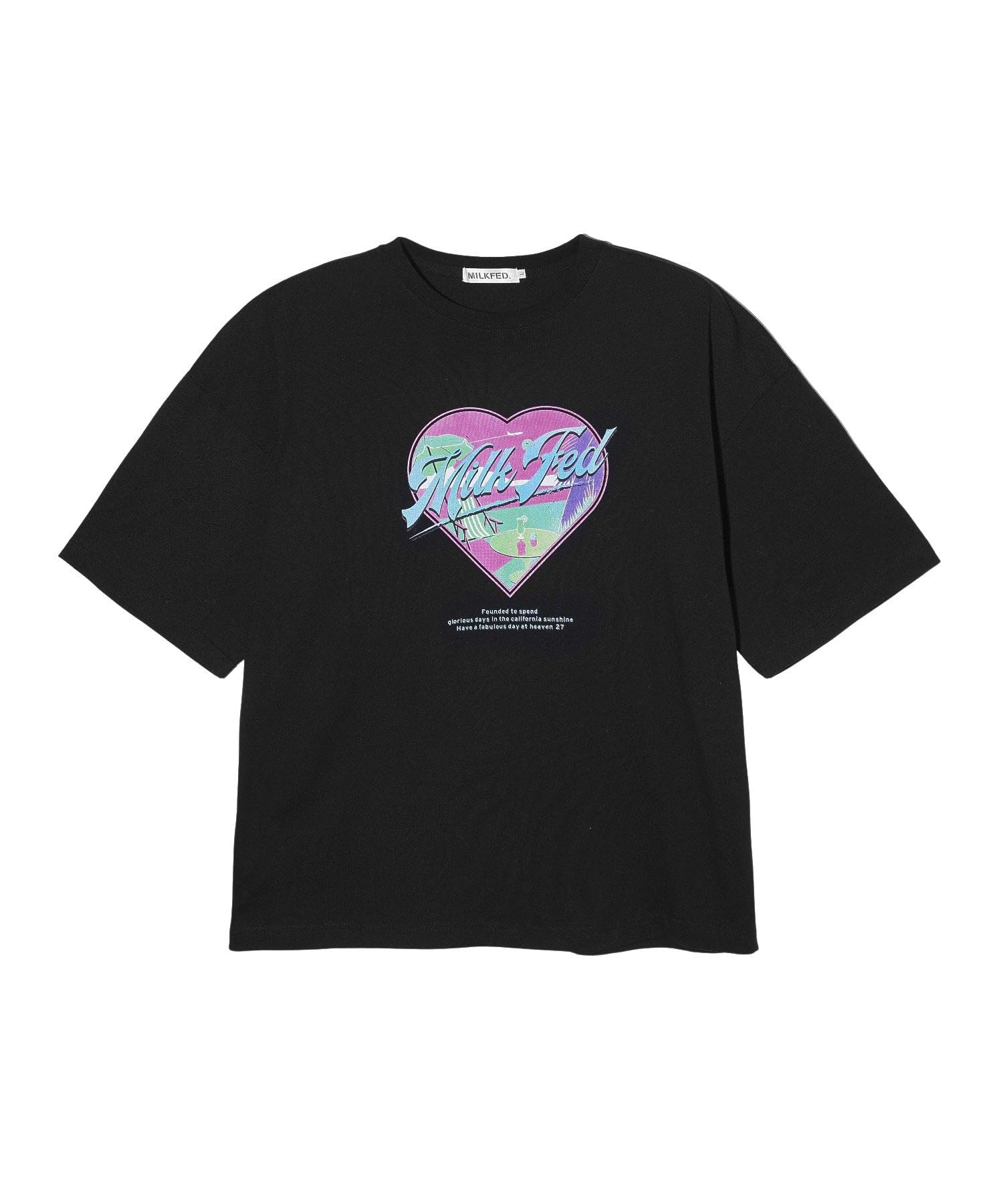 

Milkfed Heart Vacation Wide Short Sleeve Tee чёрный