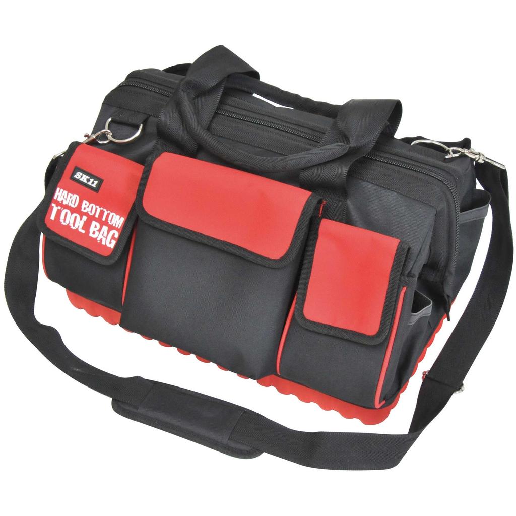 SK11 Tool Bag PRO Hard Shoulder Wide Tool Storage Bottom, Strap, Pocket, Opening, STB-HB-400