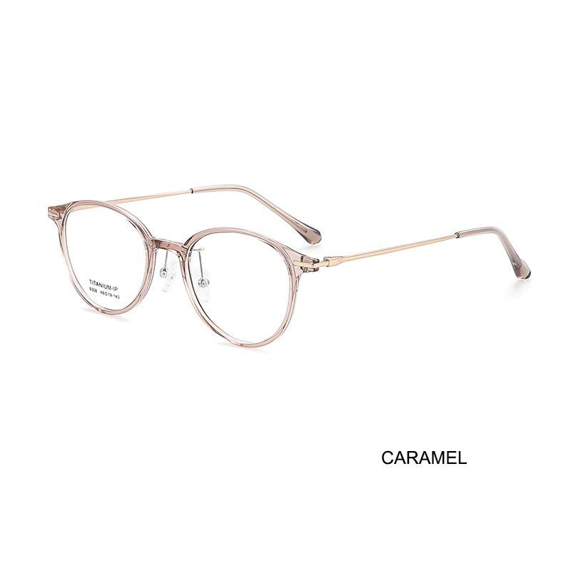 

Retro Fashionable Small-Frame Titanium Glasses Frame Women s Round TR90 Eyeglasses Ultra-Light 7g Natural Spectacles Comfortable