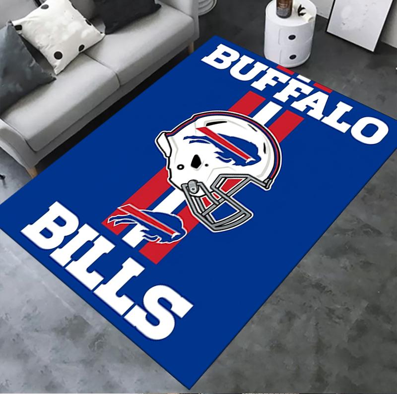 Buffalo Bills Tæppe til Stue Soveværelse Hjem Sofa Dekoration Børne Lege Skridsikker Gulvmåtte