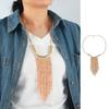 Multi-layer Long Sweater Chain Tassel Bead Bohemian Style Necklace Tassel Long Necklace  Party