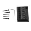 Electric Guitar Saddle Bridge Black Sturdy Durable Guitar Fixed Hardtail Saddle Bridge for Stratocas
