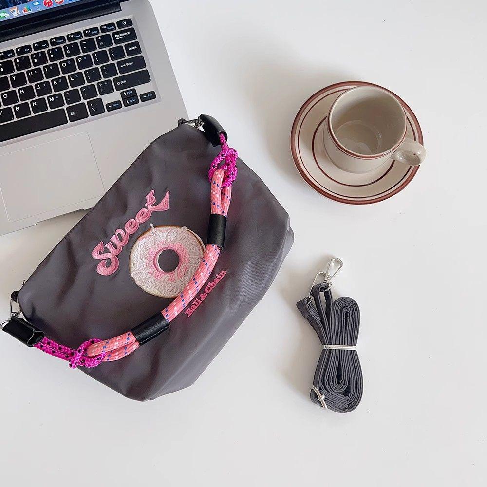 Women's Japanese Style Embroidered Shoulder Bag - Large Capacity, Portable Fashion Toiletry Storage