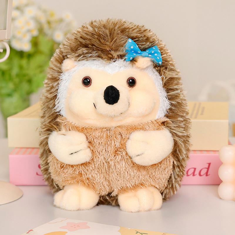 18-58cm Adorable Hedgehog Plushies Toys Cartoon Stuffed Animal Accompany Doll Soft Bag Keychain Decor for Kids Birthday Gifts