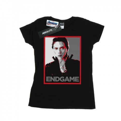 

Marvel Womens/Ladies Avengers Endgame Black Widow Poster Cotton T-Shirt XXL білий