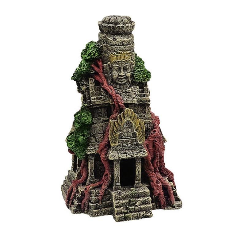 

Aquarium Resin Decor Temple Statue Hideout for Hermit Crab Crayfish Guppy 1