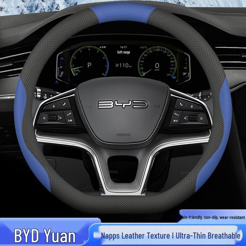 2023 BYD Yuan Plus Dolphin Pro Steering Wheel Cover - Nappa Leather.