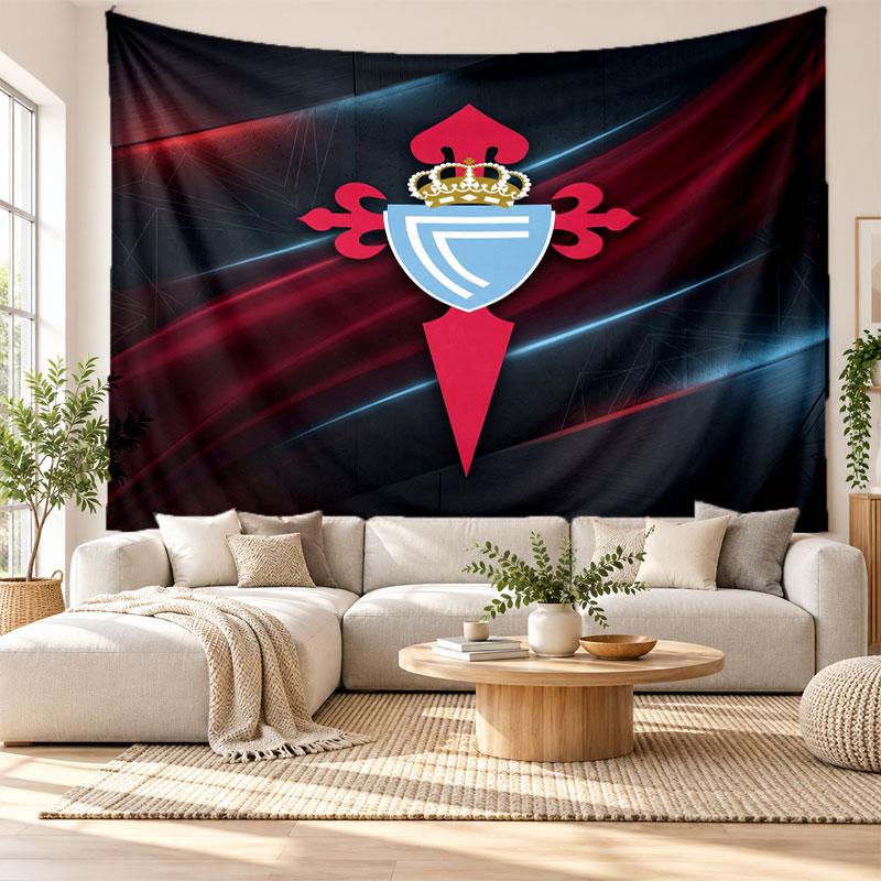 Celta Vigo FC Wall Tapestry, Soft Fabric Wall Hanging, Decorative Backdrop For Bedroom Home Wall Art