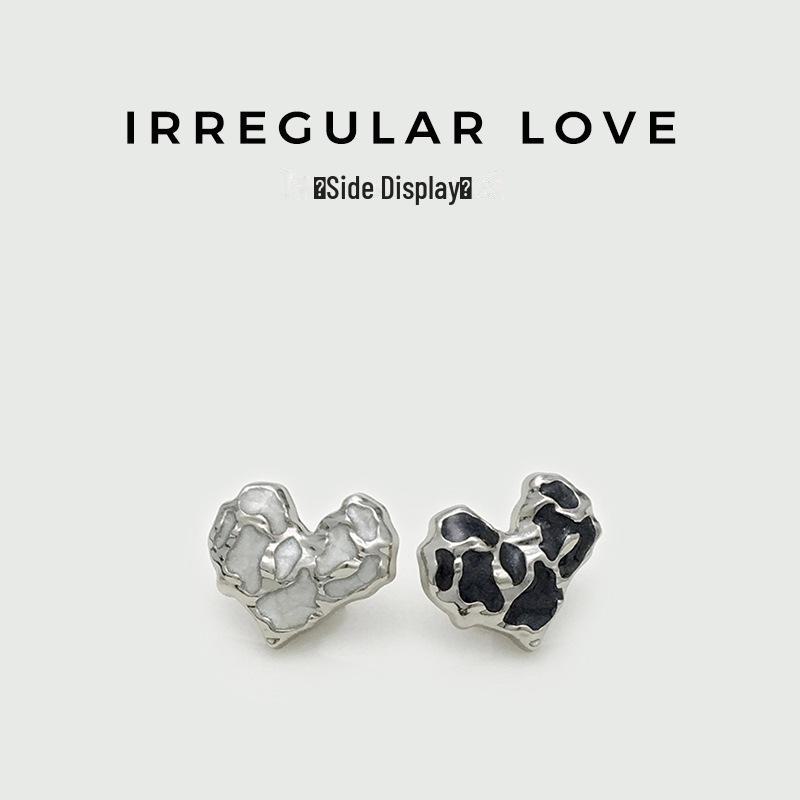 Retro Peach Heart Dot Button Sweater Jacket