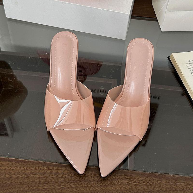 Fashion 2025 New Fashion Transparent Women High Heels Pumps Shoes Shallow Female Slip On Footwear Pointed Toe Ladies Thin Heels Shoes