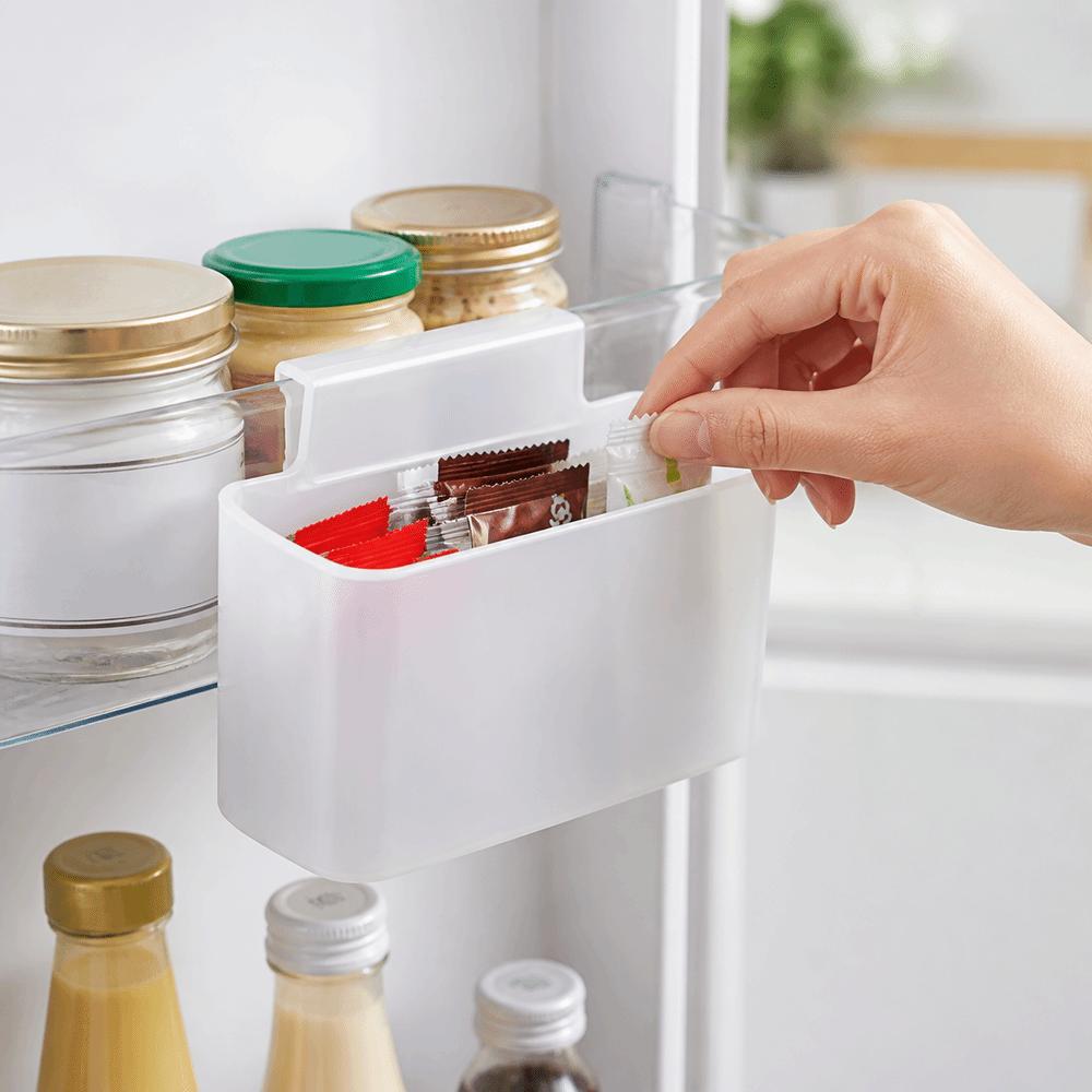 No Drill Refrigerator Side Organizer PP Classification Box New Storage Box Hanging Storage Bin